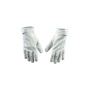 Guante De  Cuero Blanco Femenino