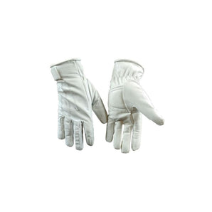 Guante De  Cuero Blanco Femenino