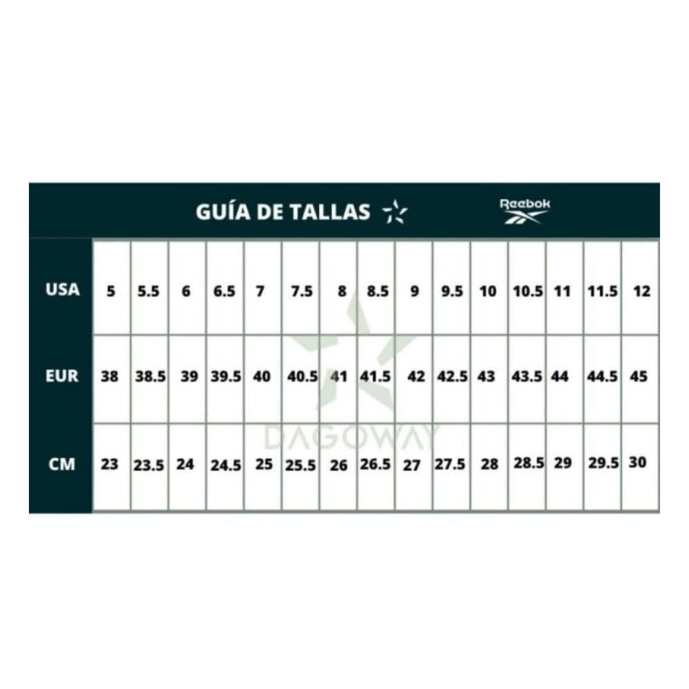 Guía Medidas De Zapatillas Reebok Bota Táctica Reebok Sublite