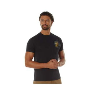 Polera Diseño Bulldog USMC Manga Corta Negro