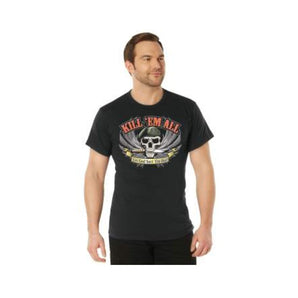 Polera Diseño Kill Em All Manga Corta Negro