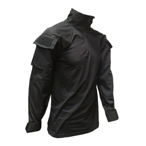 Polera Táctica Cuello Alto Negro