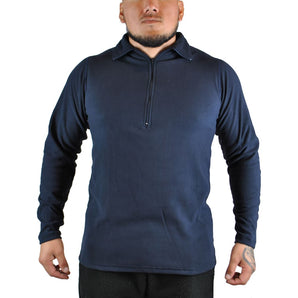 Polera Segunda Capa Con Cierre Azul