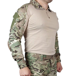 Polera Táctica Multicam Con Coderas
