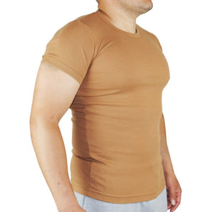 Polera De Algodón Manga Corta Tabaco