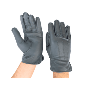 Guante de Cuero Gris Para Hombre
