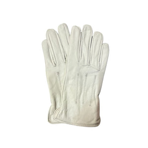 Guante De Cuero Blanco Masculino