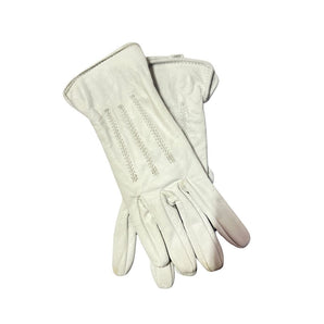 Guante De Cuero Blanco Femenino